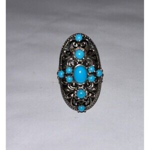 Joya Judy Sleeping Beauty Turquoise And Silver Ring Size 8